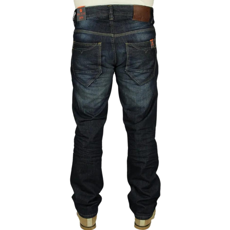 DML Men's Skinny Fit Stretch Cargo Jeans Zip Fly Designer Combat Denim Pants