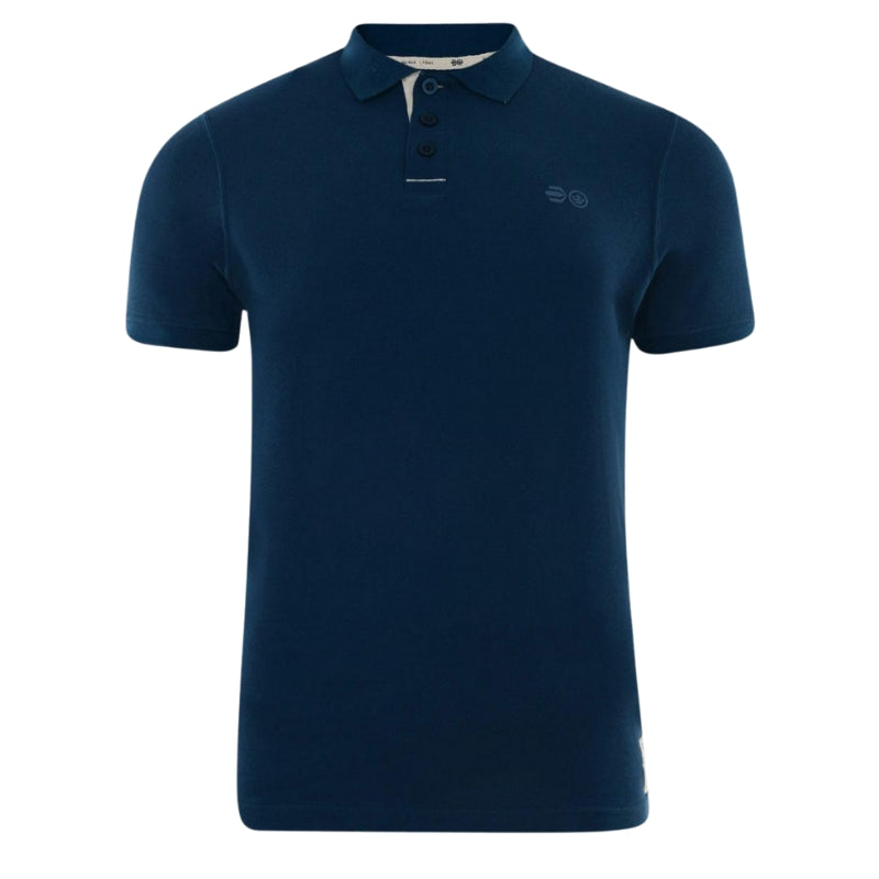 Men's Crosshatch Polo Shirt Regular Fit with Button-Up Closure, Plain Design, Short Sleeves, Pique Fabric, and Pocket Detail