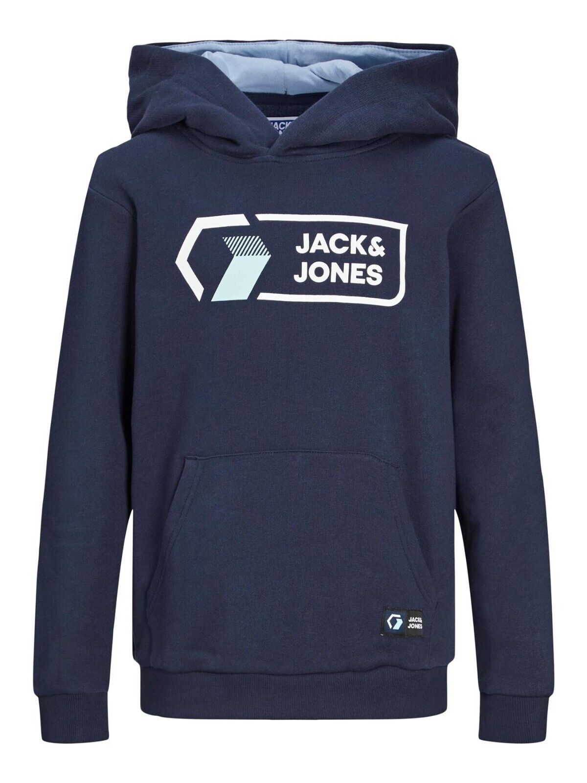 Jack & Jones Kids Boys Pullover Hoodie Logo Printed Warm Winter Hooded Sweat Top