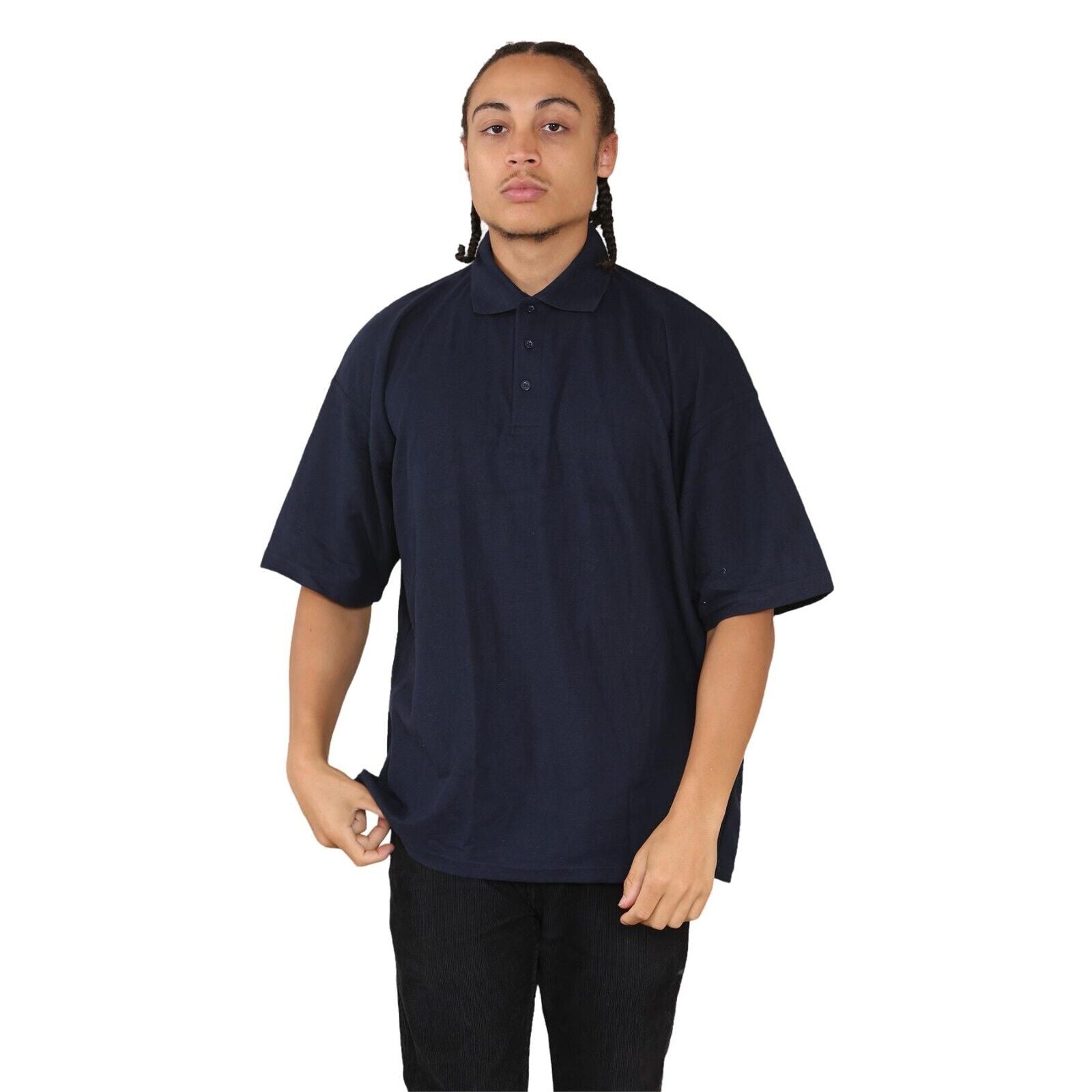 Mens Polo Shirt Big & Tall VR2 Cotton T-Shirt Big King Fit Collared Top 3XL-8XL