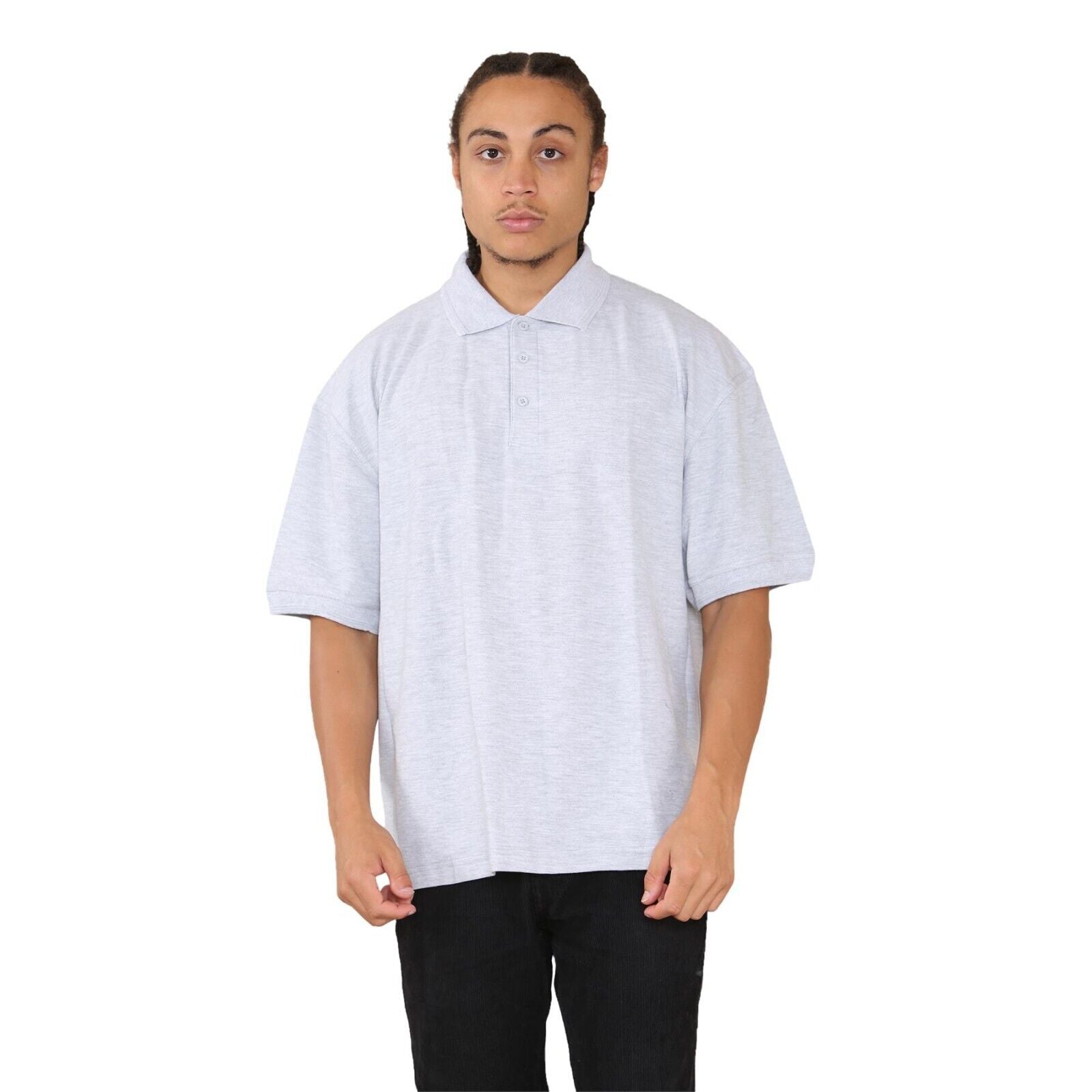 Mens Polo Shirt Big & Tall VR2 Cotton T-Shirt Big King Fit Collared Top 3XL-8XL