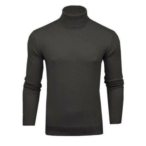 Mens Turtle Neck Jumper by Brave Soul Knitted Long Sleeve Roll Sweater Pullover