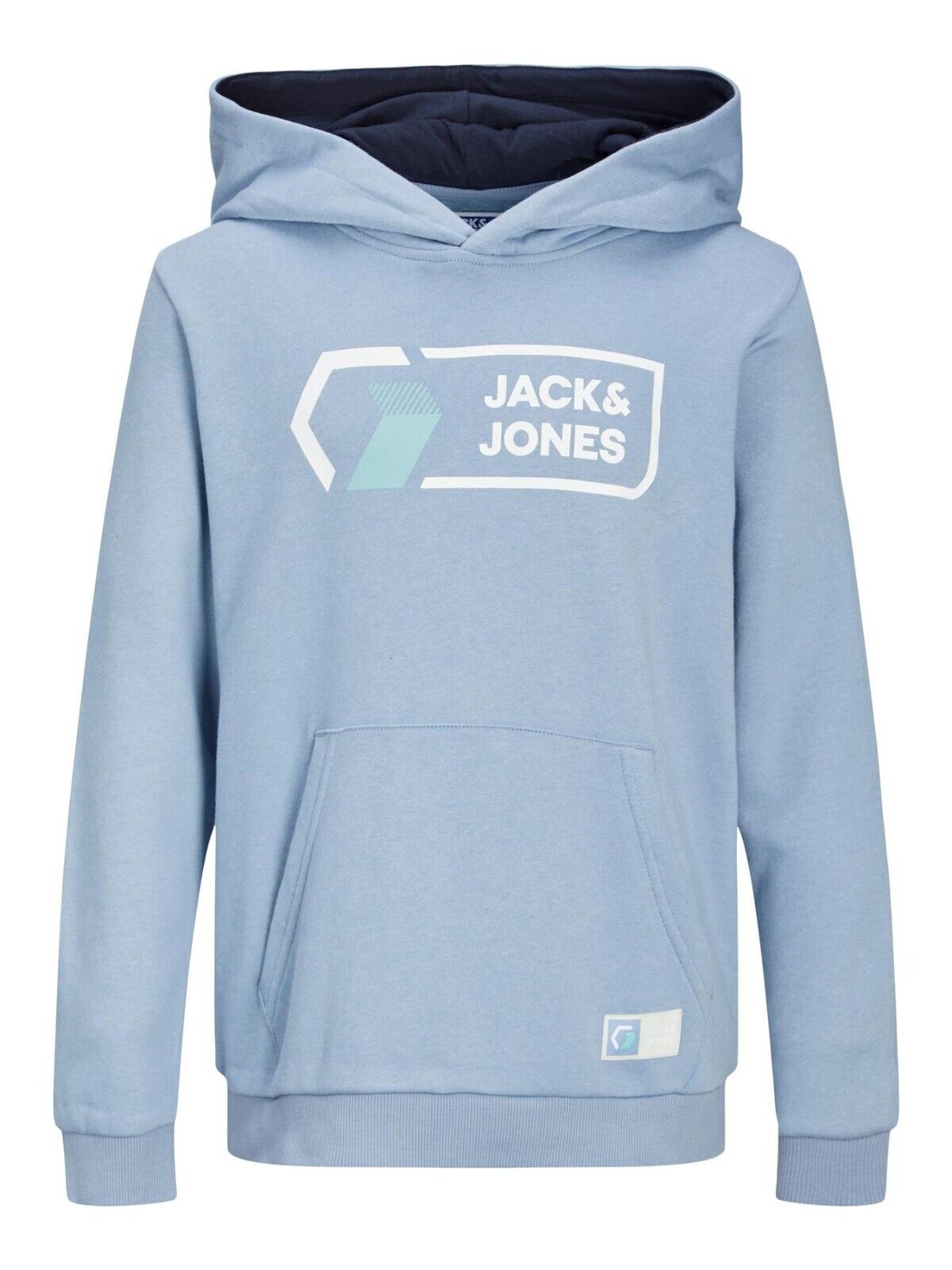 Jack & Jones Kids Boys Pullover Hoodie Logo Printed Warm Winter Hooded Sweat Top