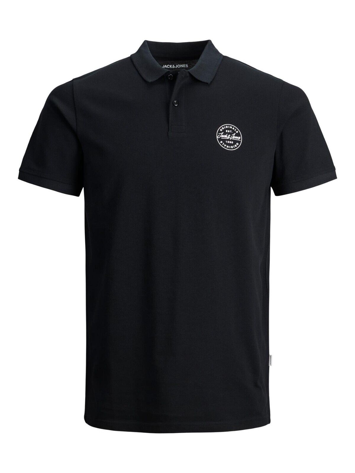 New Mens Jack & Jones Polo Shirt Short Sleeve Button Up Casual Smart Plain Tee