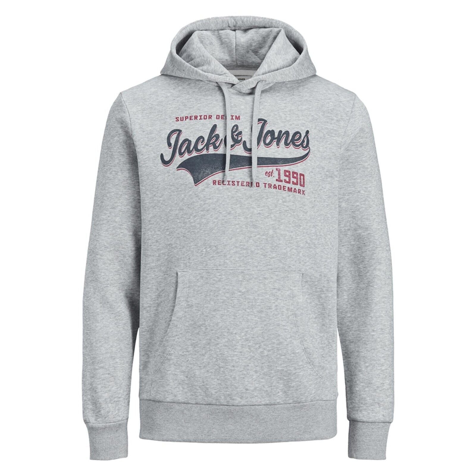 Mens Hoodie Jack & Jones Branded Logo Hooded Sweatshirt Pullover Top XS-3XL