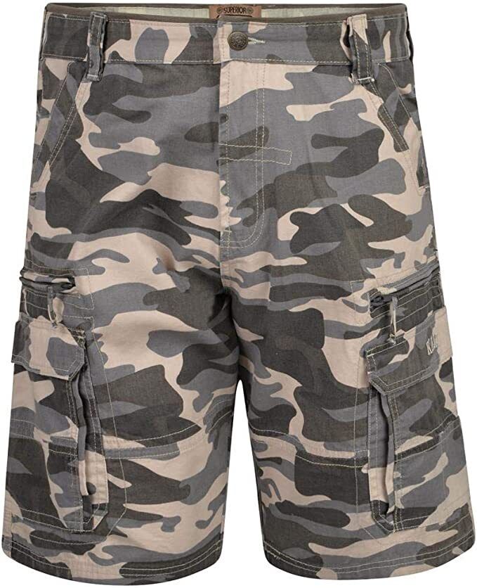Mens Big Size Shorts Cargo Combat Casual Summer Camo Denim Half Pants 40-60