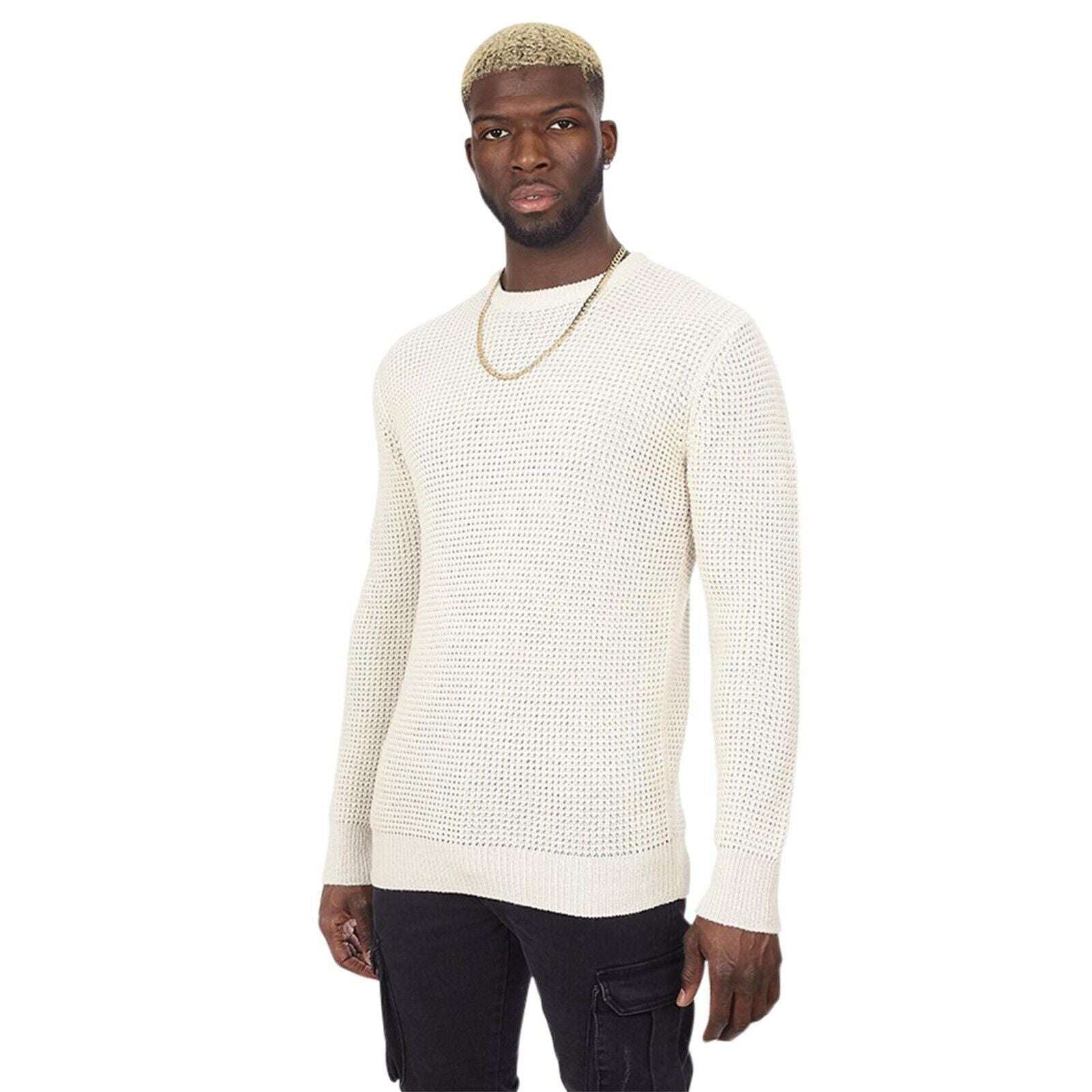 Brave Soul Mens Jumper Crew Neck Classic Casual Knitted Pullover Winter Sweater