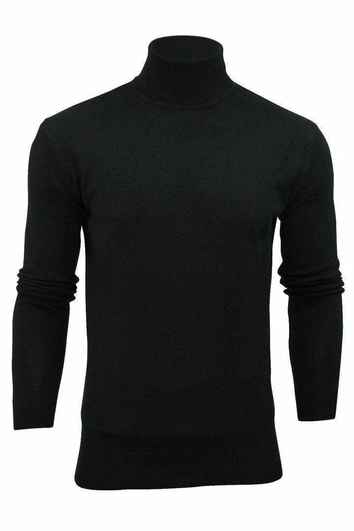 Mens Turtle Neck Jumper by Brave Soul Knitted Long Sleeve Roll Sweater Pullover