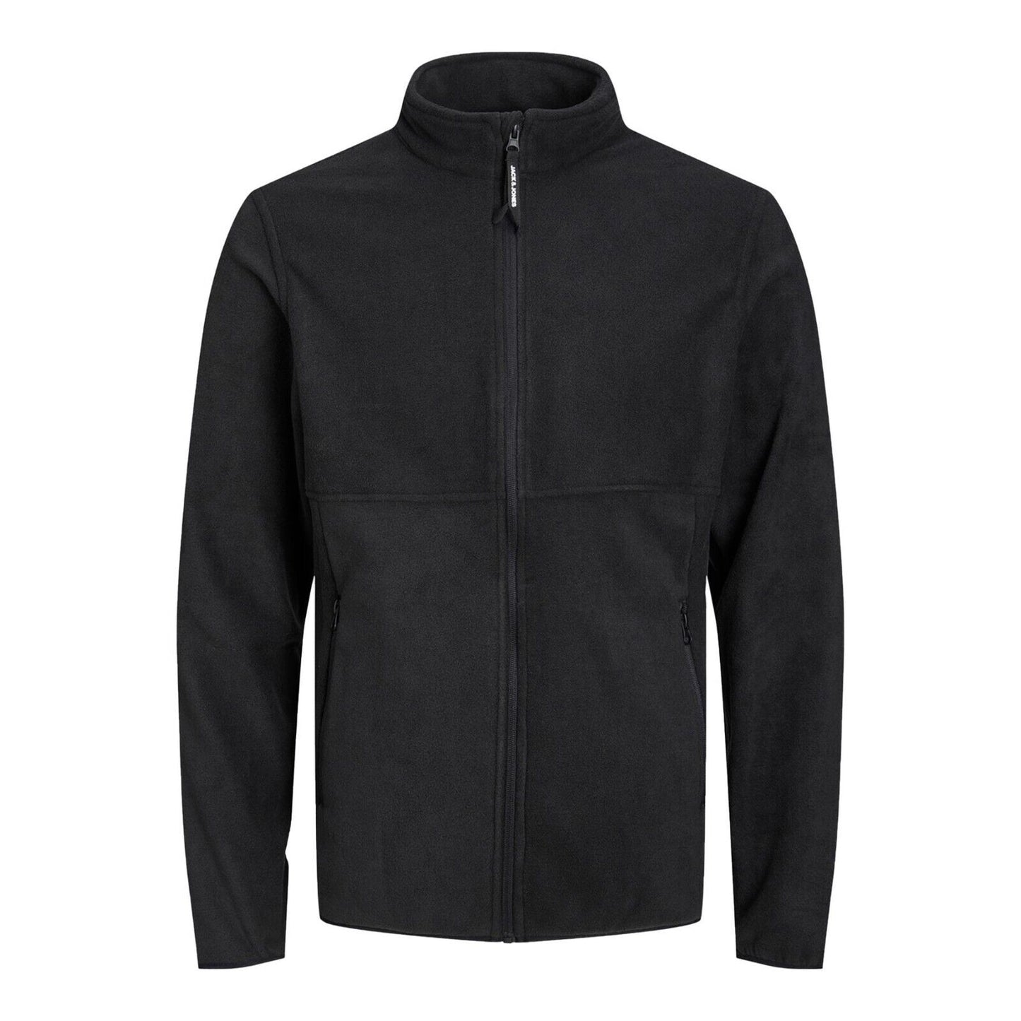 Mens Jack & Jones Fleece Jacket Long Sleeve Zip Coat With Standup Collar S-2XL