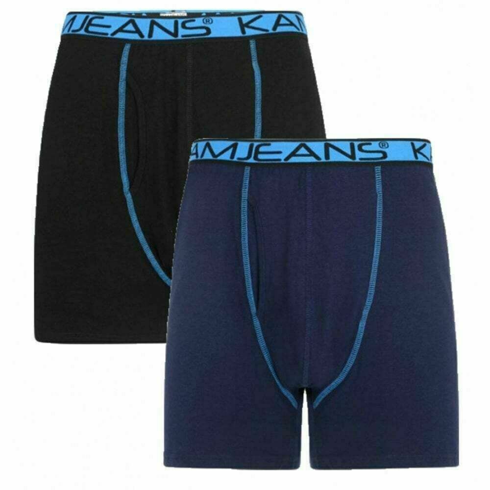 Mens Big Size 2 & 3 Pack Boxer Shorts Kam Cotton King Underwear Classic 2XL-6XL