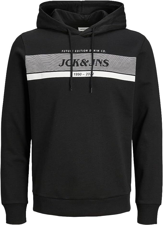 Mens Jack & Jones Hoodie Logo Branded Sweatshirt Long Sleeve Hooded Jumper Top