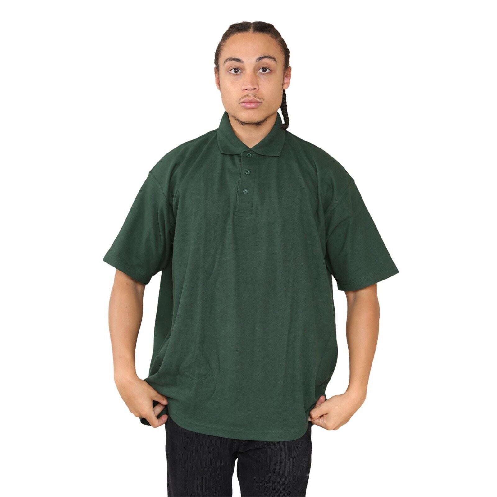 Mens Polo Shirt Big & Tall VR2 Cotton T-Shirt Big King Fit Collared Top 3XL-8XL