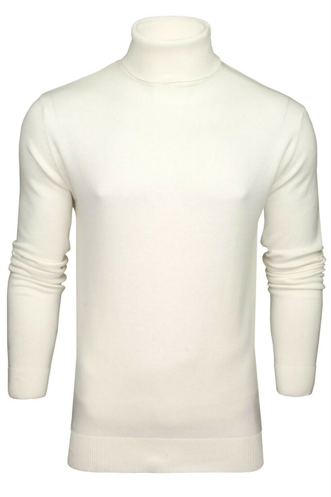Mens Turtle Neck Jumper by Brave Soul Knitted Long Sleeve Roll Sweater Pullover