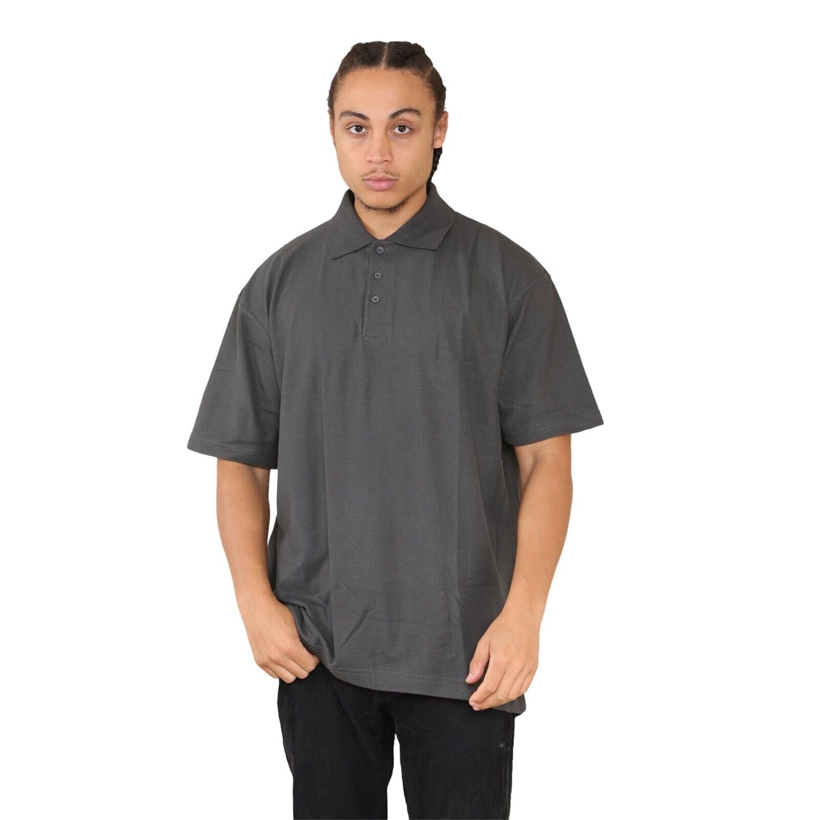 Mens Polo Shirt Big & Tall VR2 Cotton T-Shirt Big King Fit Collared Top 3XL-8XL