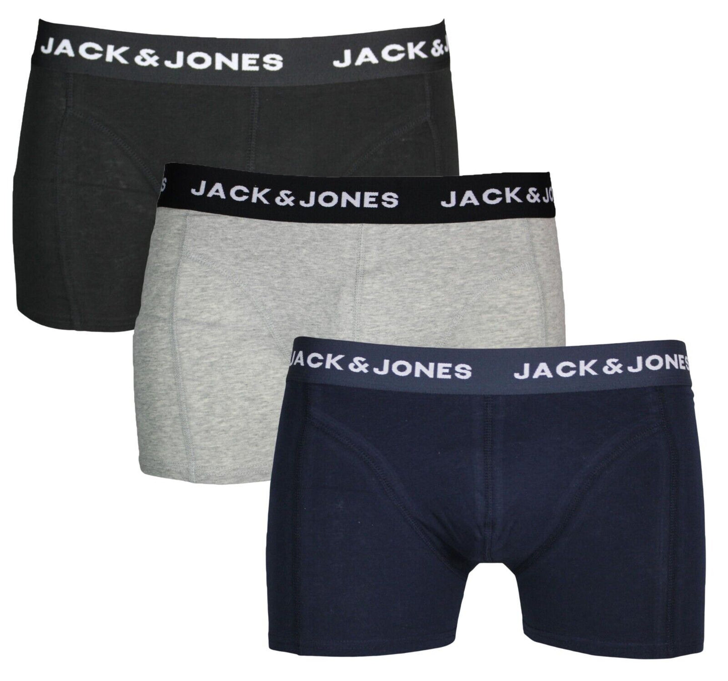 Mens Jack And Jones Boxer Briefs 3 Pack Comfort Flex Underwear Cotton Shorts
