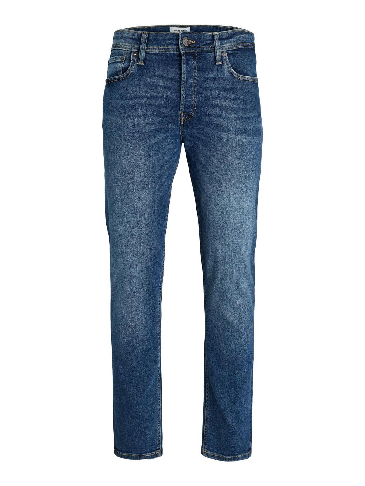 Mens Comfort Jeans Jack Jones Mike Smart Casual Black Blue Denim Trousers W28-38
