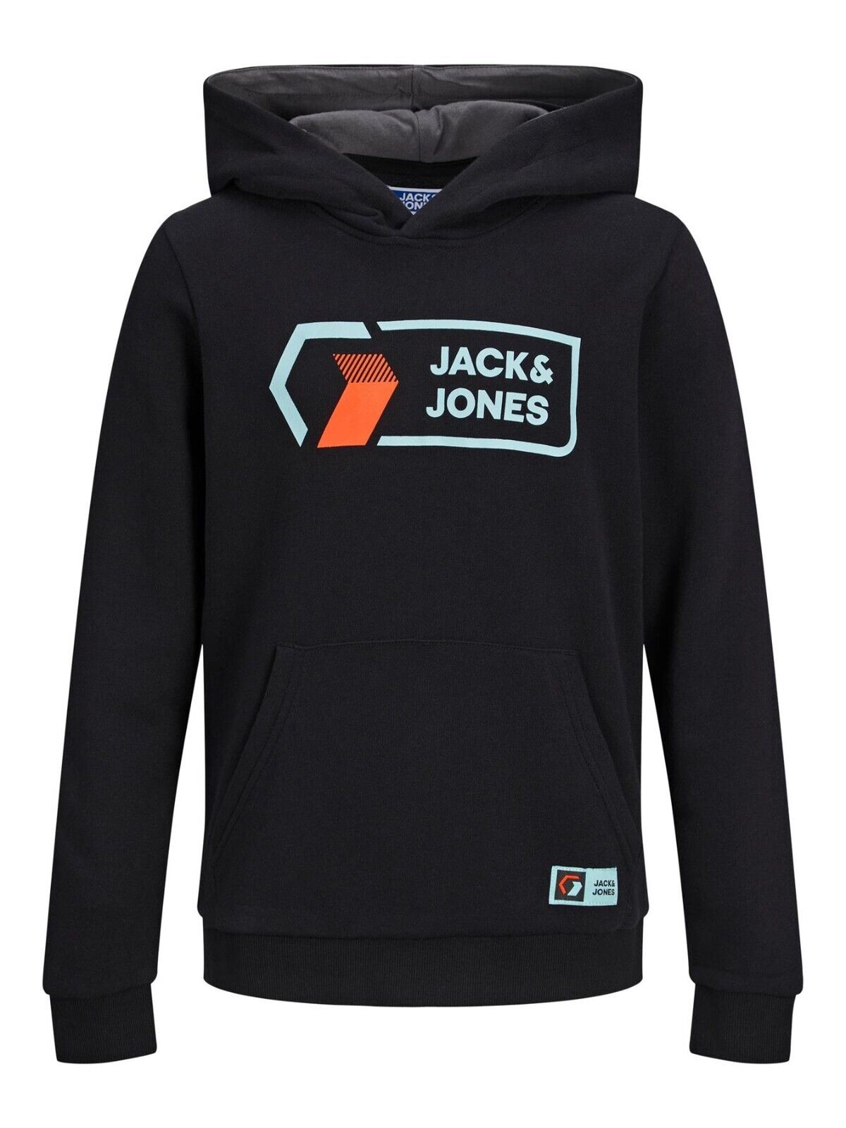 Jack & Jones Kids Boys Pullover Hoodie Logo Printed Warm Winter Hooded Sweat Top