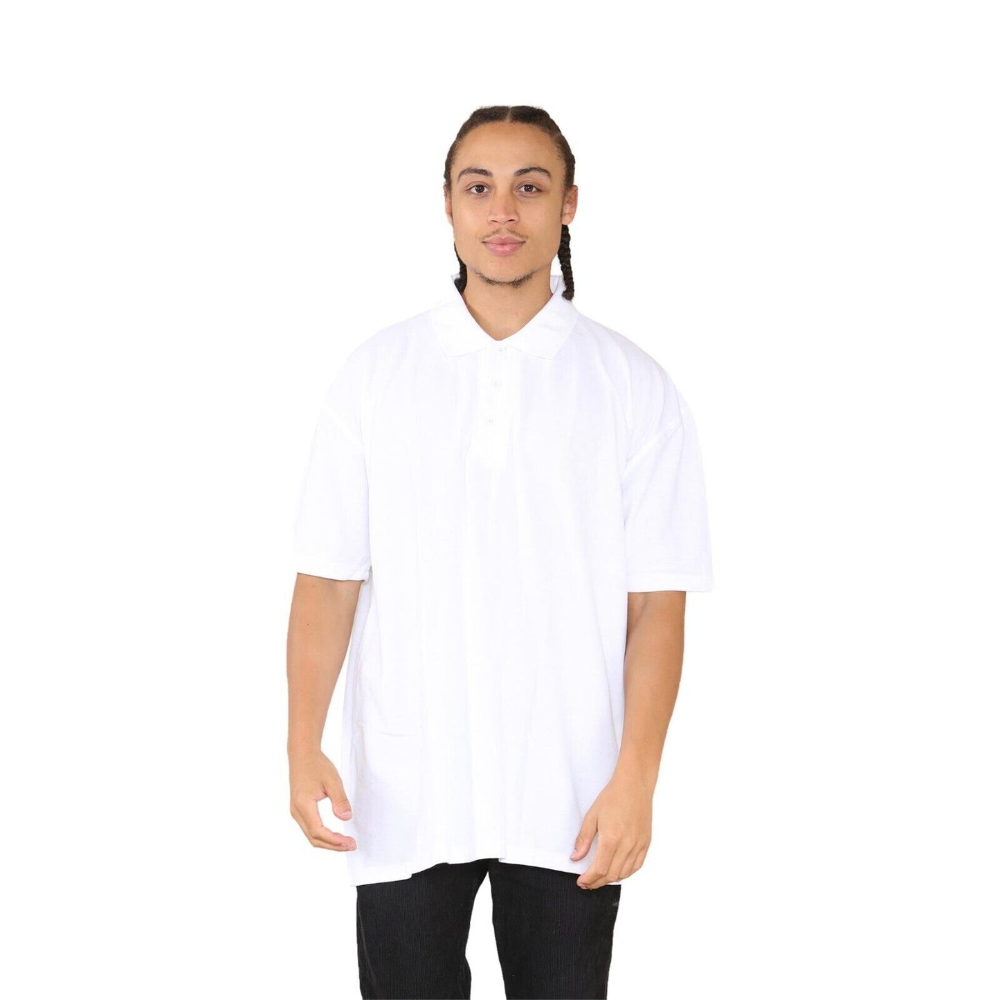 Mens Polo Shirt Big & Tall VR2 Cotton T-Shirt Big King Fit Collared Top 3XL-8XL