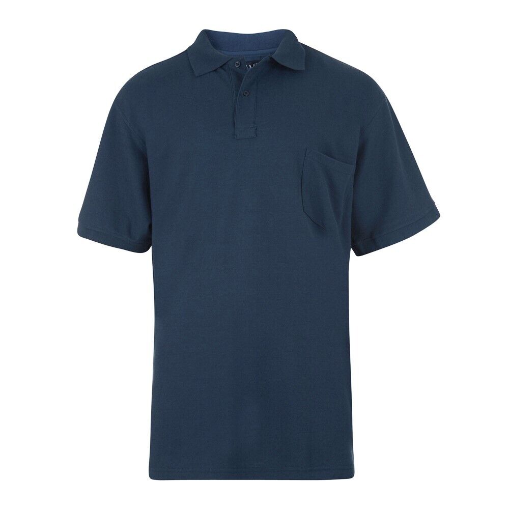 Mens Big Size Polo Shirt Soft Cotton Plain Pique T-Shirt with Pocket 2XL-8XL