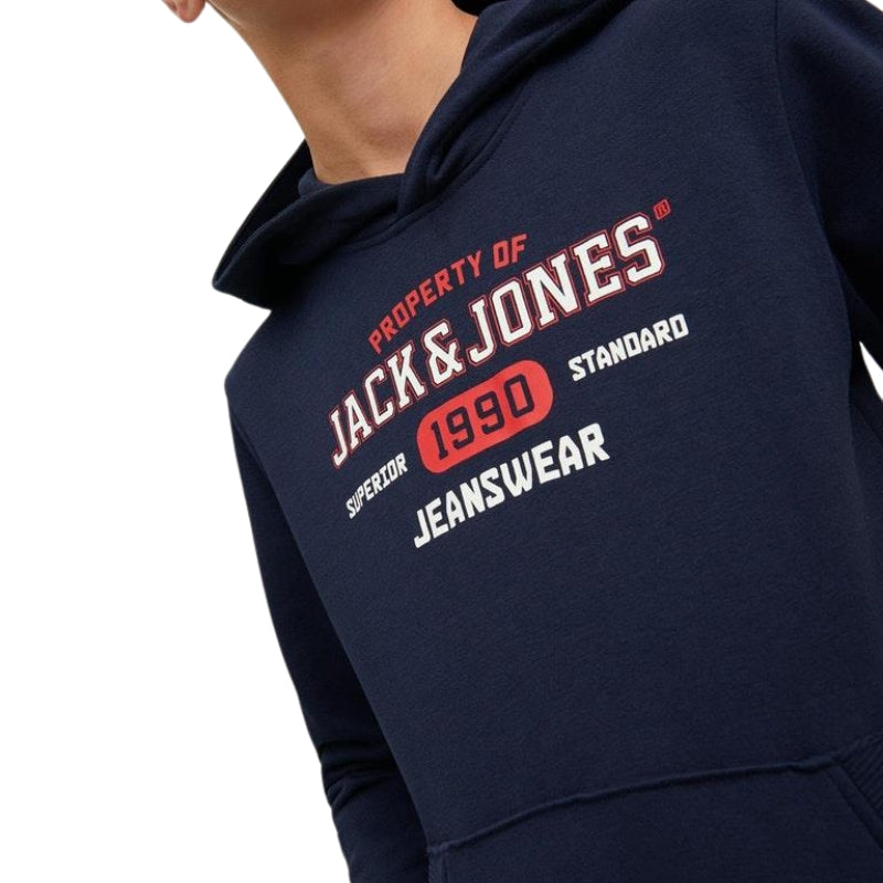 Jack & Jones Boys Hoodies Kids Pullover Sweatshirt with Logo Design