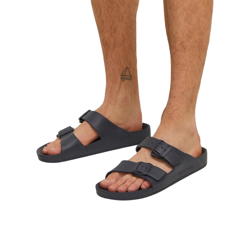 Men's Slide Sandals with Two Adjustable Straps, Suitable for Indoor and Outdoor Use, Available in Sizes 6UK to 12UK