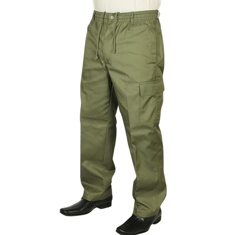 New Carabou Rugby Cargo Combat Trousers Casual Pants Elasticated Waist Sizes 32 to 48