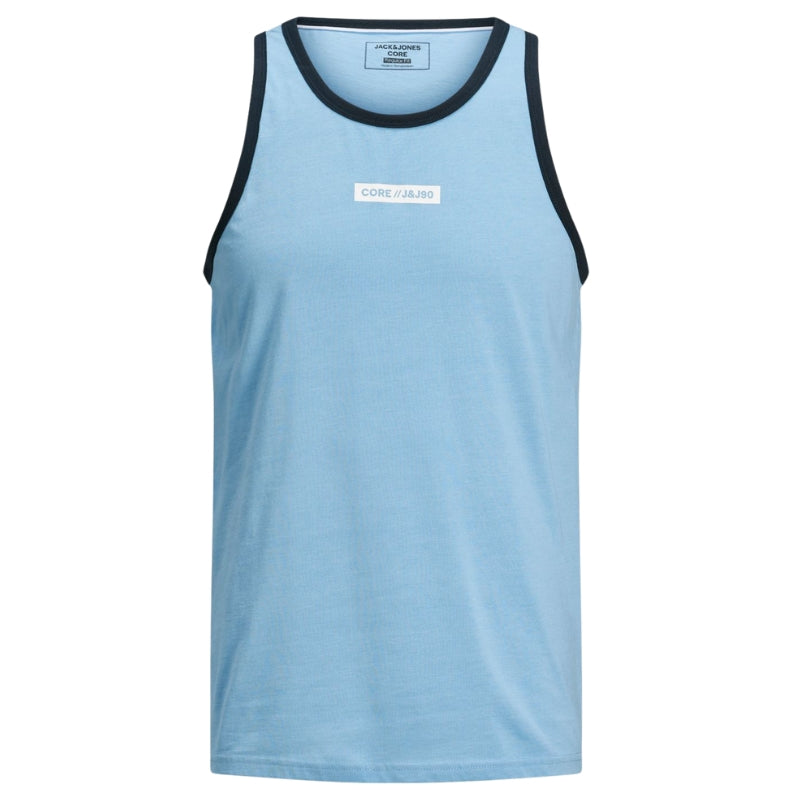 Jack & Jones Men's Slim-Fit Crew Neck Sleeveless Cotton Tank Top Gym Sports Vest