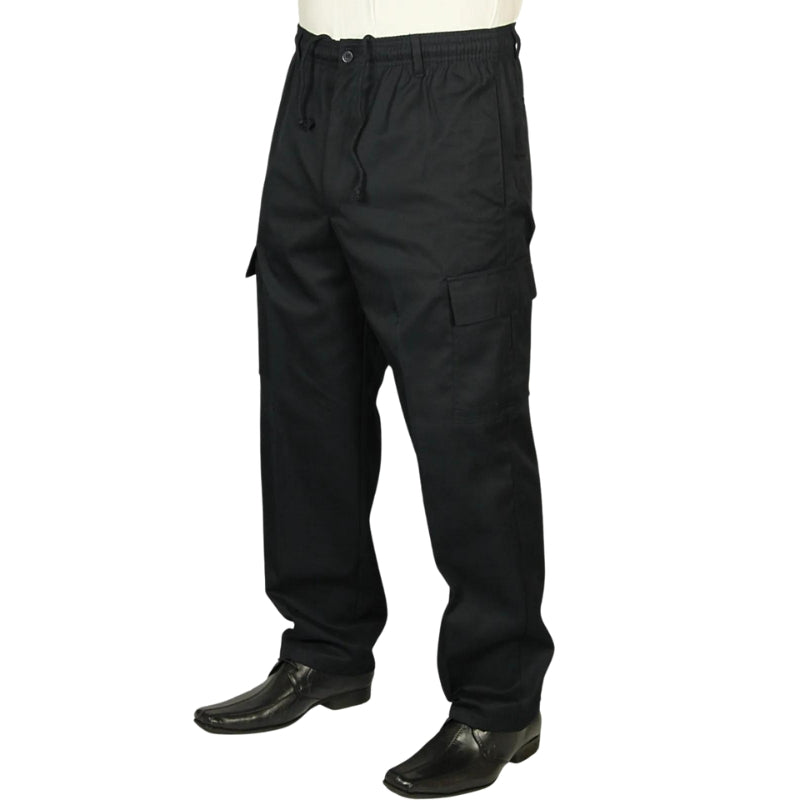 New Carabou Rugby Cargo Combat Trousers Casual Pants Elasticated Waist Sizes 32 to 48