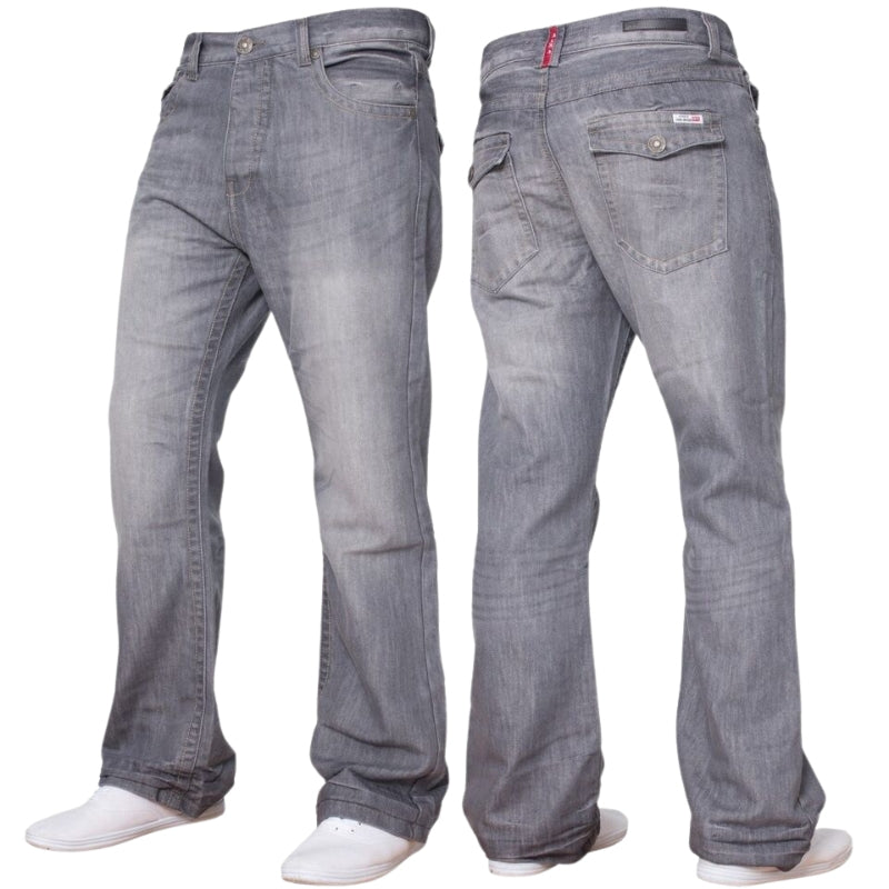 Designer Bootcut Jeans for Men Classic Flared Wide-Leg Denim Pants in All Waist Sizes