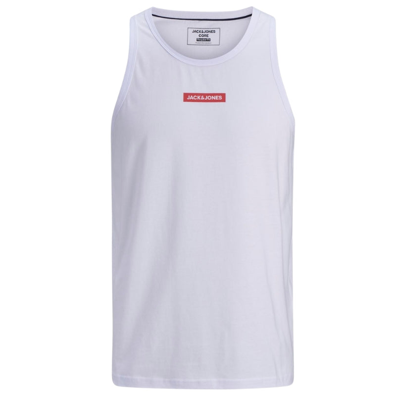 Jack & Jones Men's Slim-Fit Crew Neck Sleeveless Cotton Tank Top Gym Sports Vest