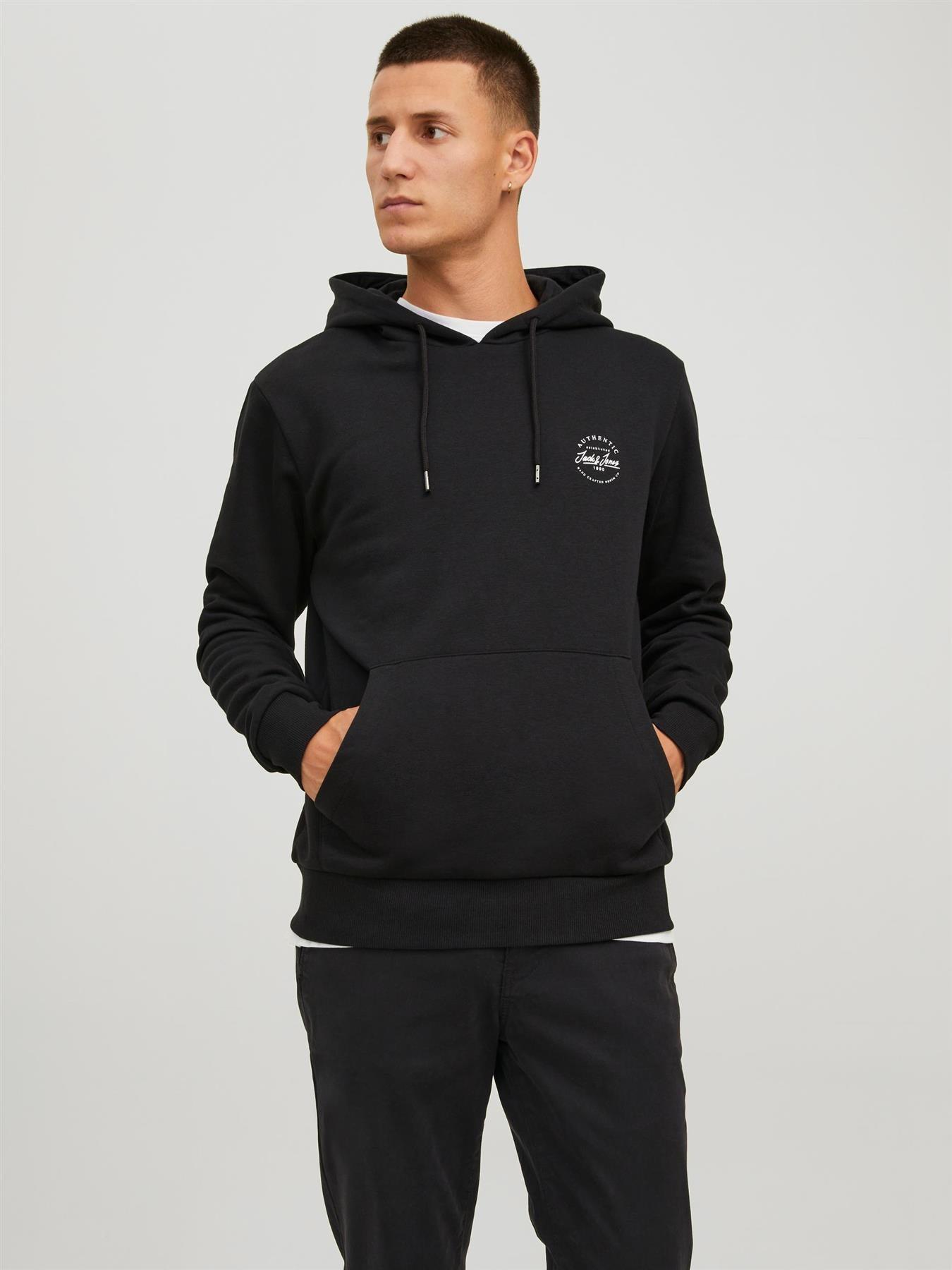 Jack & Jones Mens 'Arthur' Hoody in Black