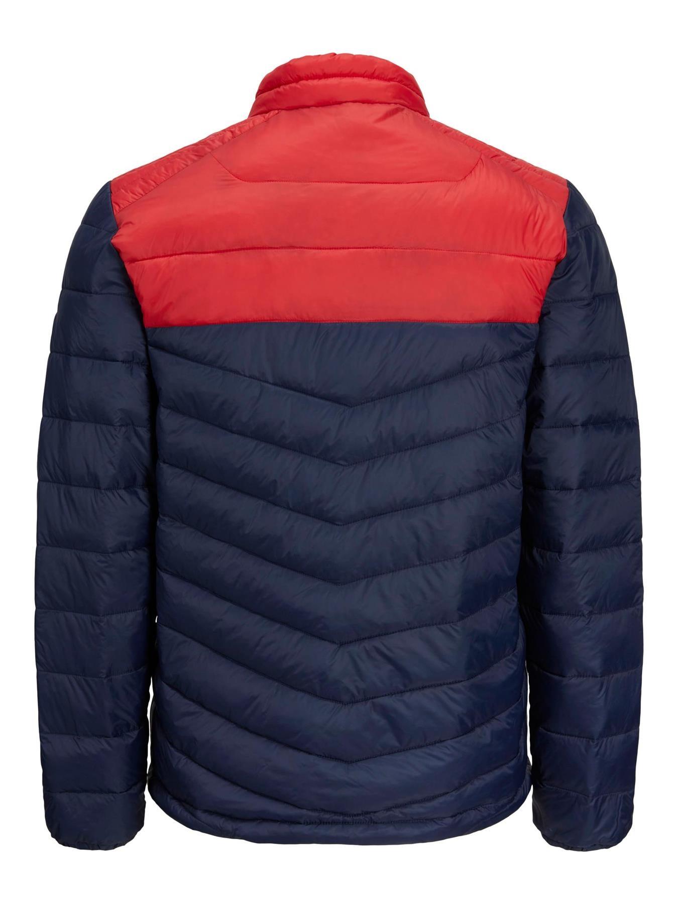 Jack & Jones Mens 'Hero' Collared Jacket in Navy/Red