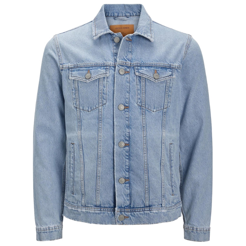 Jack & Jones Denim Jacket Classic Western Designer Trucker with Long Sleeves