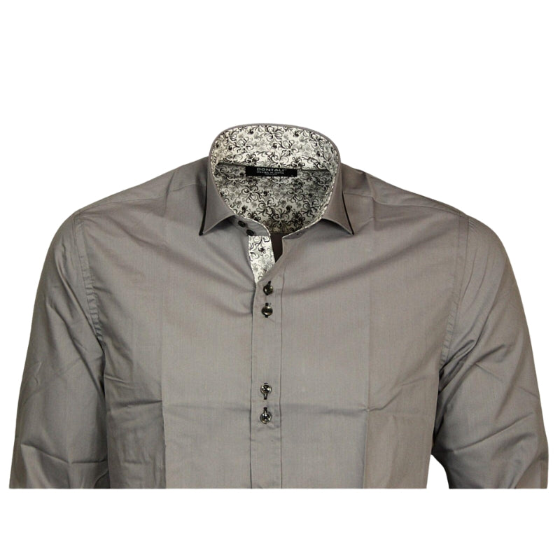 Dontali Men's Long Sleeve Designer Shirt Versatile Casual to Smart Formal Wear in Sizes S-XL