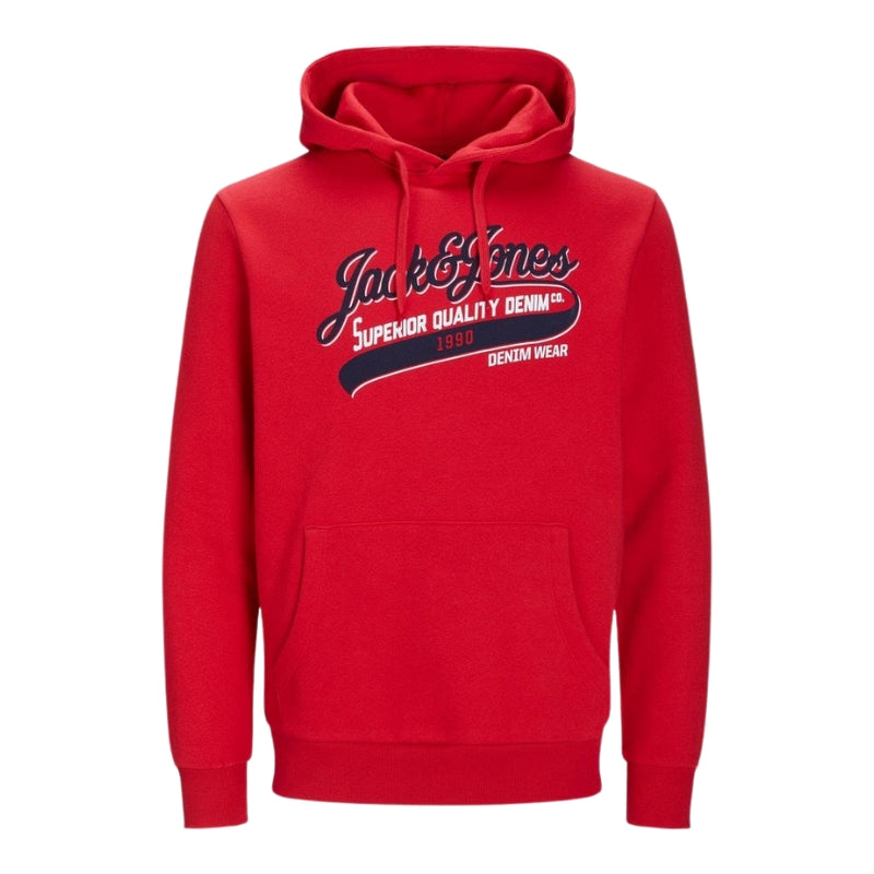 Jack & Jones Men's Sweat Hoodies Pullover Long Sleeve Sweatshirt with Logo Design