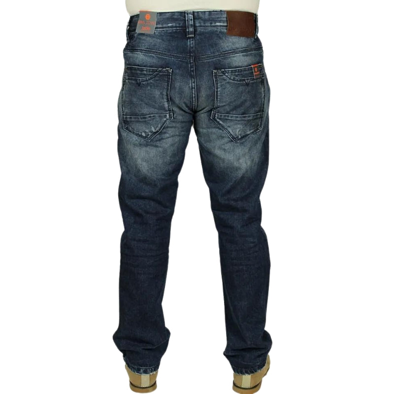 DML Men's Skinny Fit Stretch Cargo Jeans Zip Fly Designer Combat Denim Pants