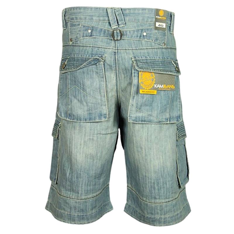 Kam Big Size Men's Cargo Combat Shorts: Regular Fit Denim Work Half Pants, Sizes 30-60