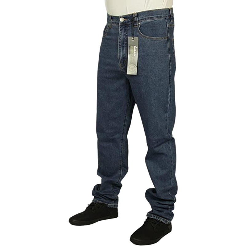 Kam Men's Regular Fit Jeans Straight Leg, Heavy Duty Work Pants, Denim Trousers