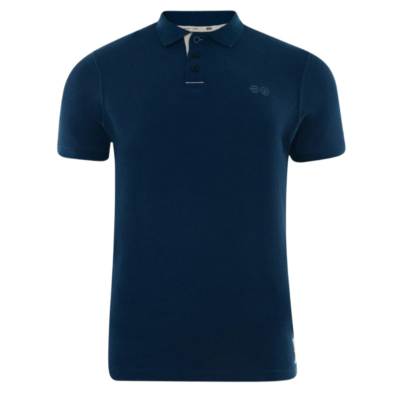 Men's Crosshatch Polo Shirt Regular Fit with Button-Up Closure, Plain Design, Short Sleeves, Pique Fabric, and Pocket Detail