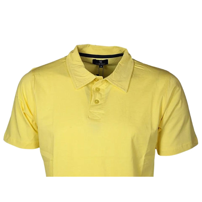 Carson Men's Polo Shirts Classic 100% Cotton Plain-Colored Smart Sports Tees in Sizes M-2XL