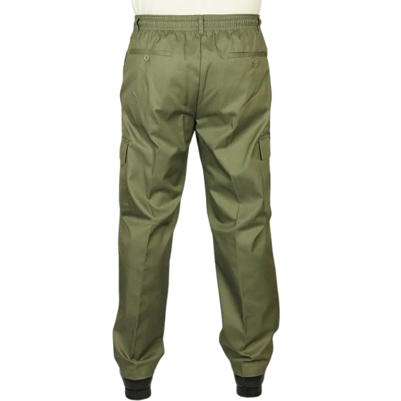 New Carabou Rugby Cargo Combat Trousers Casual Pants Elasticated Waist Sizes 32 to 48