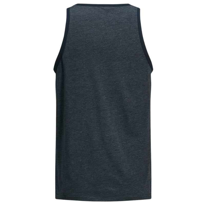 Jack & Jones Men's Slim-Fit Crew Neck Sleeveless Cotton Tank Top Gym Sports Vest