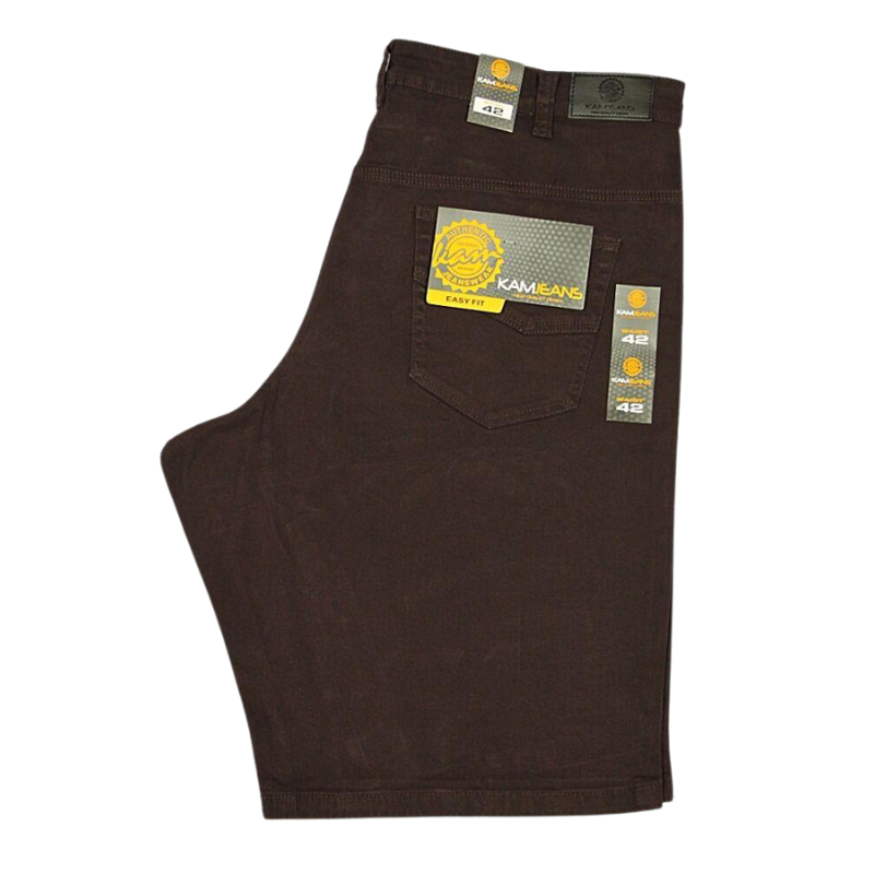 Kam Men's Big & Tall Easy Fit Chino Shorts: Knee-Length Casual Half Pants, Available in Waist Sizes W40-W70