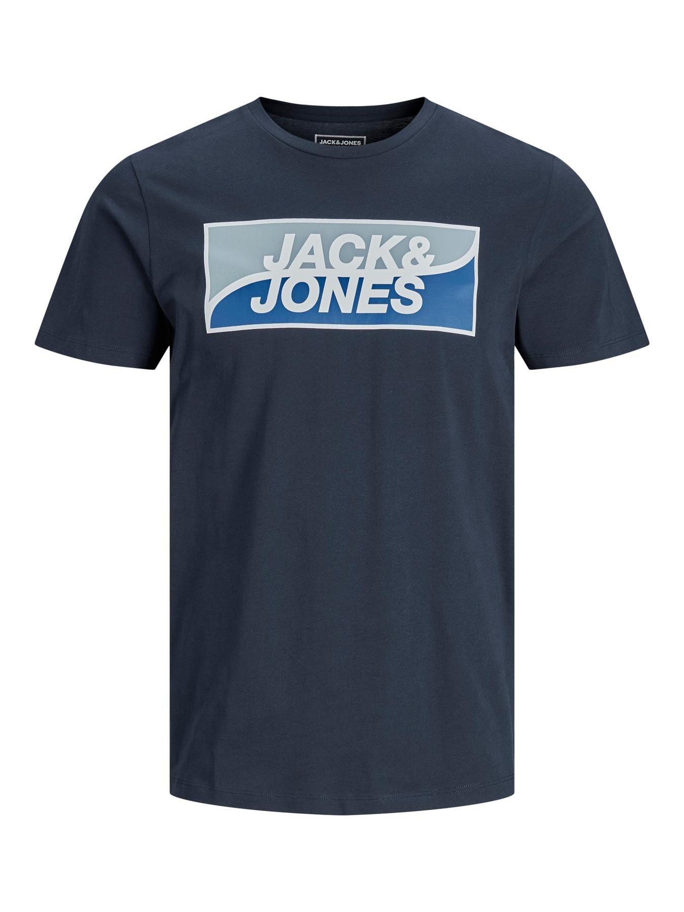 Jack & Jones Mens 'Fly' T-Shirt in Navy - VR2 Clothing