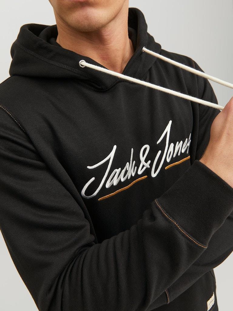 Jack & Jones Mens 'Tons' Hoody in Black - VR2 Clothing
