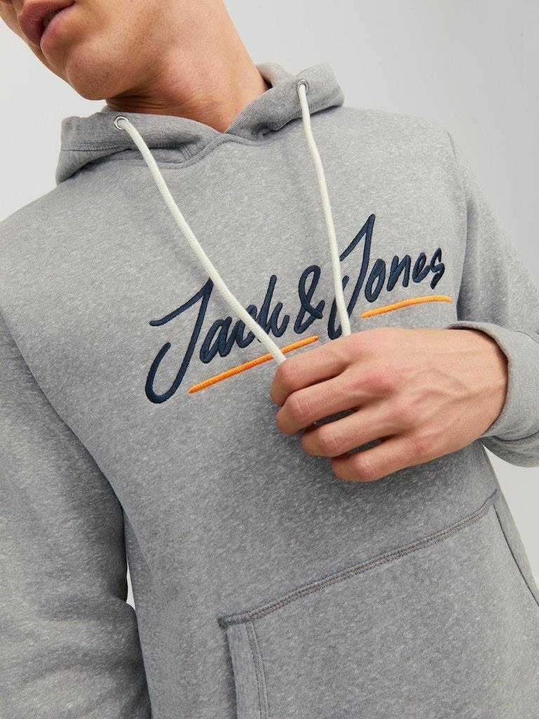 Jack & Jones Mens 'Tons' Hoody in Grey - VR2 Clothing