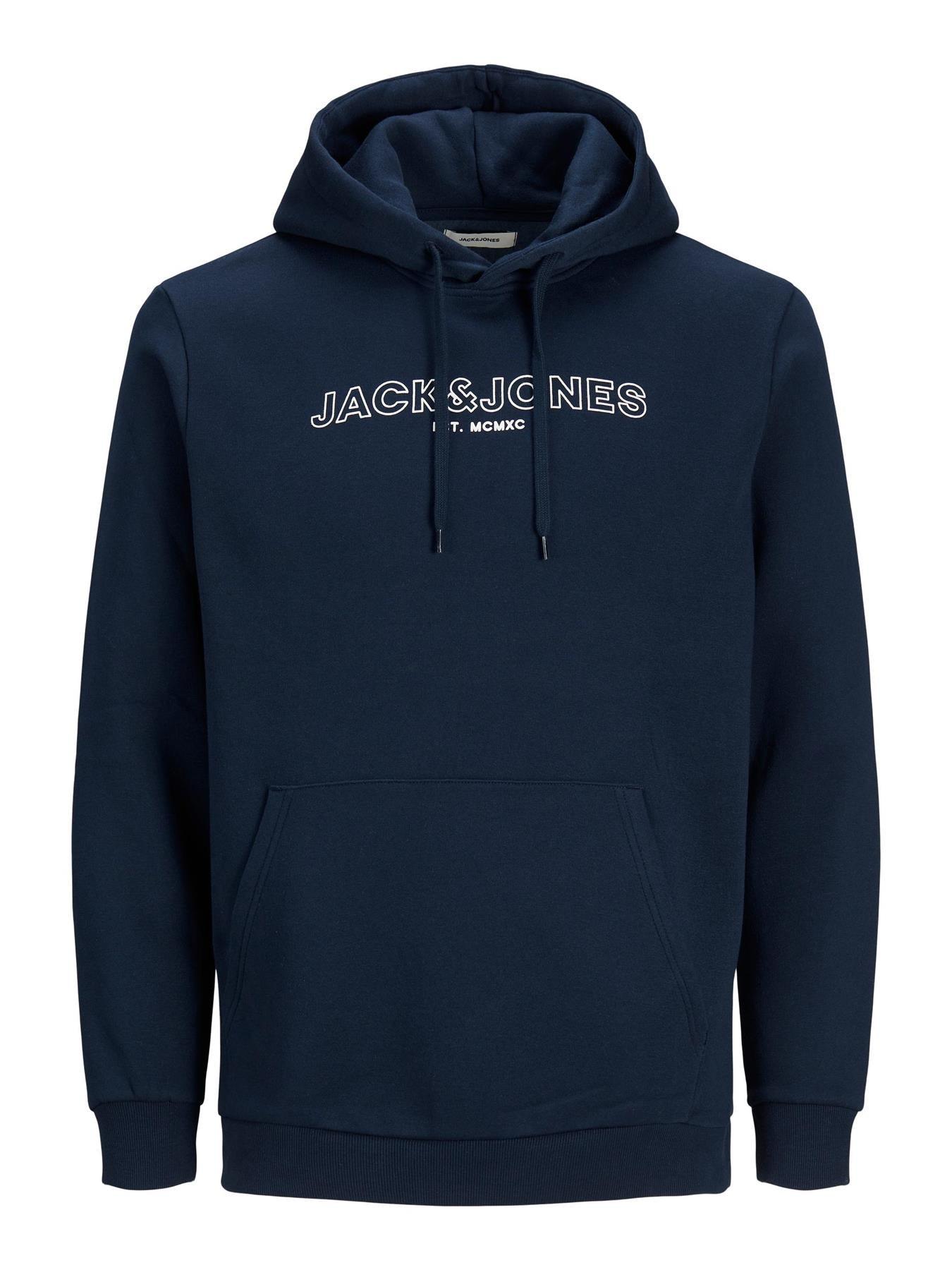 Jack & Jones Mens 'Bank' Hoody in Navy