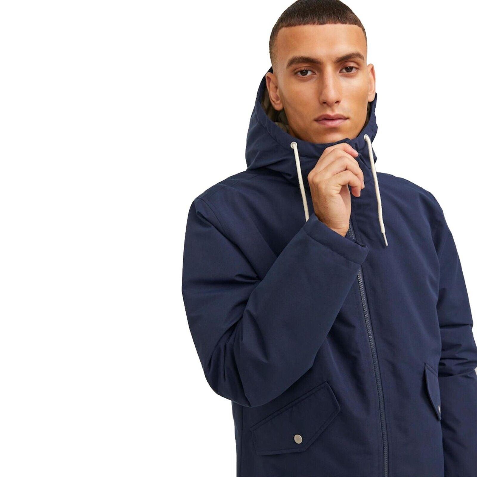 Jack & Jones Mens 'Loop' Parka Jacket in Navy