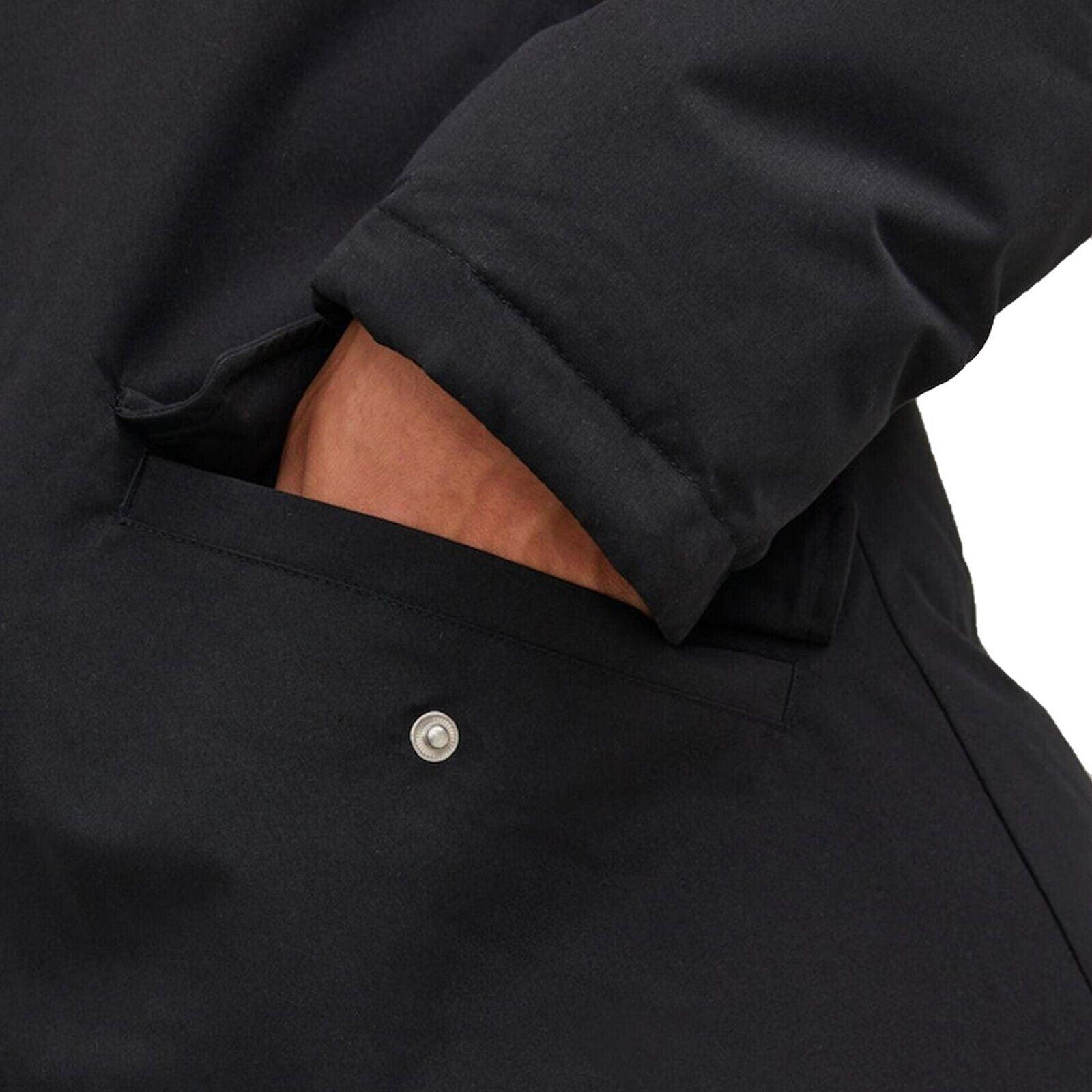 Jack & Jones Mens 'Loop' Parka Jacket in Black - VR2 Clothing