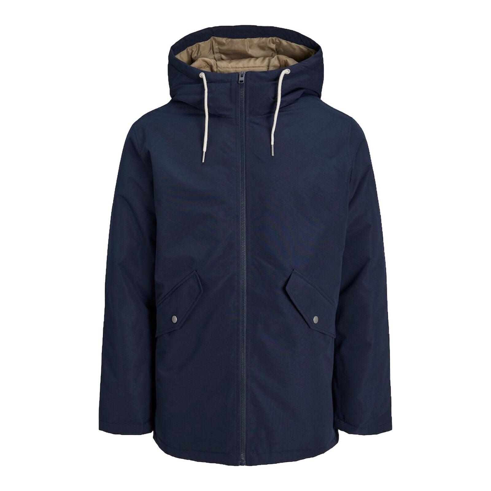 Jack & Jones Mens 'Loop' Parka Jacket in Navy